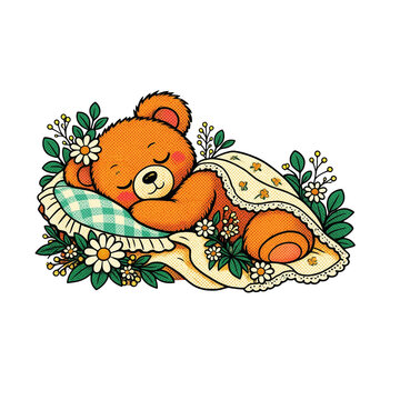 Sleeping teddy bear