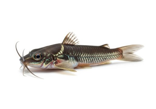 A beautiful illustration of a taimen fish isolated on white background