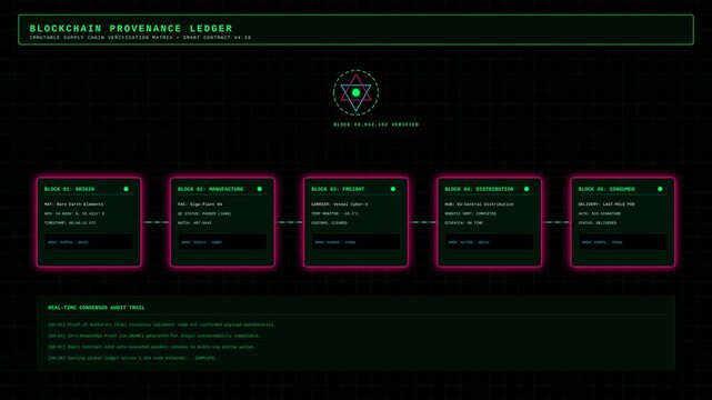 Blockchain Supply Chain Provenance Tracker Interface with Real Time Ledger and Digital Verification