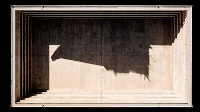drydock. Aerial view of an empty drydock with geometric lines and a ship's shadow. safety posters, maintenance manuals, designed for industrial assembly lines and welding operations.