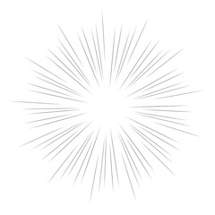 Obraz premium Hand Drawn Sunburst Graphic with Radiating Rays, Vintage Retro Background Design Element