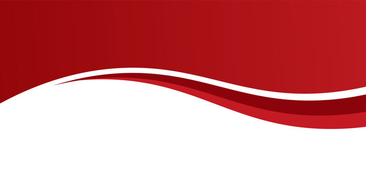 Curved golden yellow wave and a deeper red wavy border, footer vector illustration