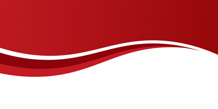 Curved golden yellow wave and a deeper red wavy border, footer vector illustration