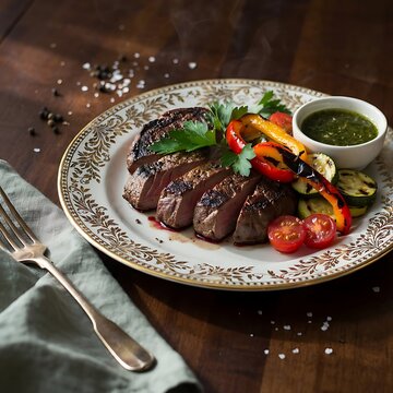 roasted lamb chops with vegetables