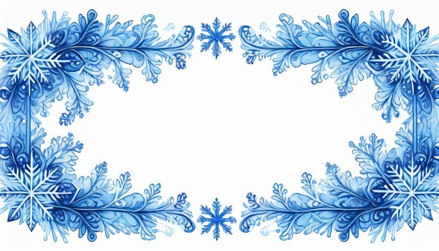 snowflake frame isolated on a white background
