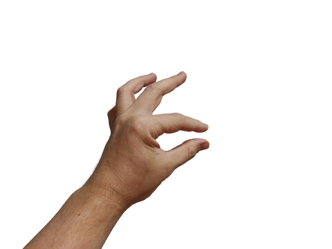 Open human hand isolated on a transparent background for design and creative projects