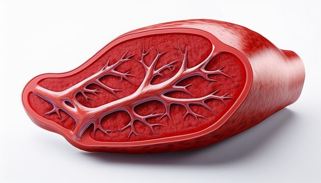 deep veins thrombosis white background for removing background