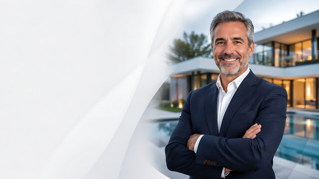 Confident Real Estate Agent with Arms Crossed