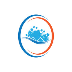 Fototapeta premium Cleaning logo and symbol illustration vector template