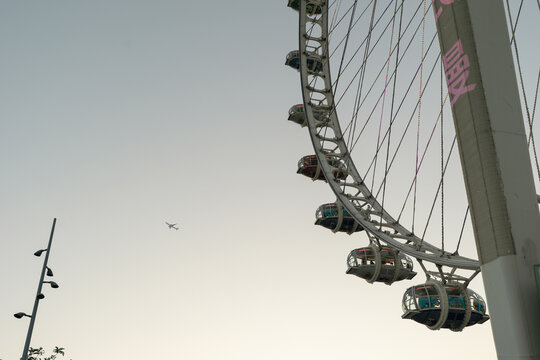 Gondolas on The Bay Glory observation wheel in Qianhai