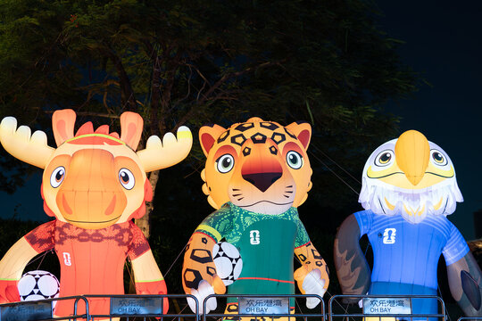 FIFA World Cup 2026 mascot figures in Shenzhen