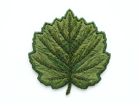 Detailed green hop leaf with intricate vein patterns and textured