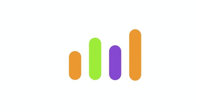 Squishy gummy Squishy Vertical Bar Chart Columns bounce loop