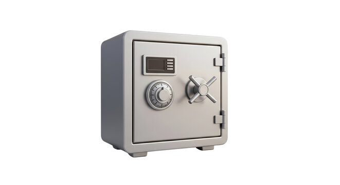 A secure steel safe with a combination dial and digital keypad for safe storage of valuable items