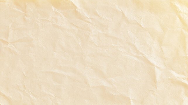 Crumpled Beige Paper Texture Background with Copy Space
