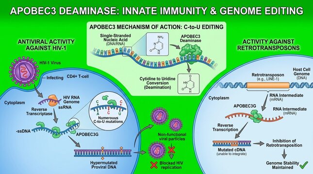APOBEC3 Deaminase Mechanism of Action in Innate Immunity and Viral Genome Editing