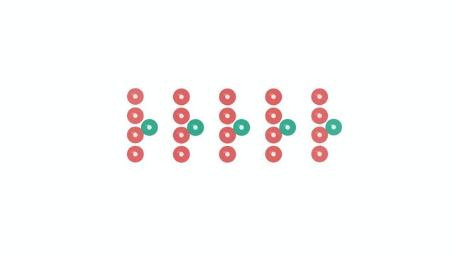 Clay bead Two Color Bead Tally Bars counting loop