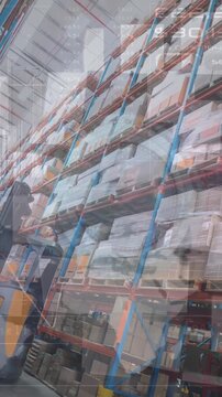 Animated video showcases a data warehouse concept in global shipping.