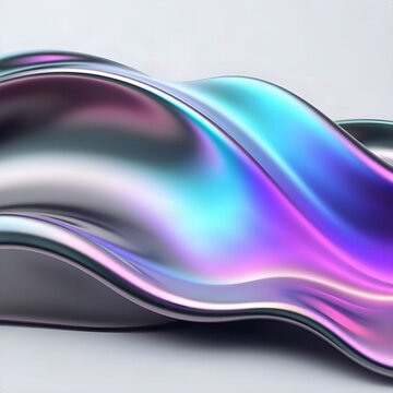 Dark Iridescent Oil Slick Holographic Surface with Violet and Blue Reflections