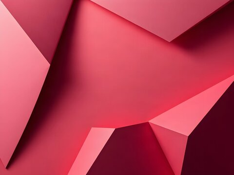 Burgundy and Ivory Sculptural Folded Paper Origami Abstract Background