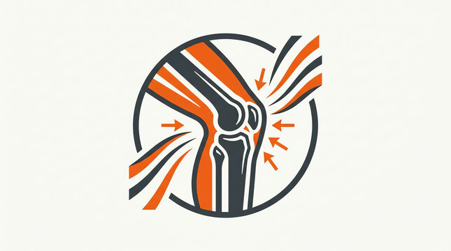 Knee Joint Under Pressure Conceptual Illustration