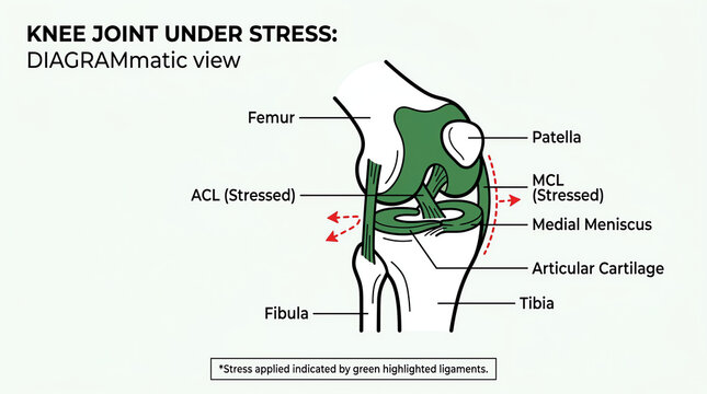 Knee Joint Under Stress Anatomy Diagram