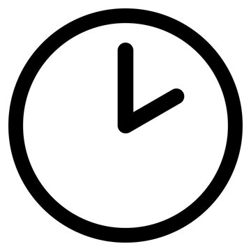シンプルな時計や時刻のアイコン　2時　14時