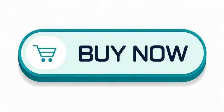 Modern buy now button with shopping cart icon for ecommerce website