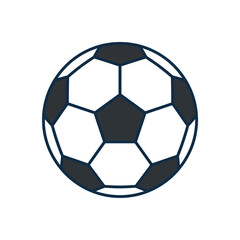 Fototapeta premium Classic Soccer Ball Icon on White Background - Sport Game Equipment