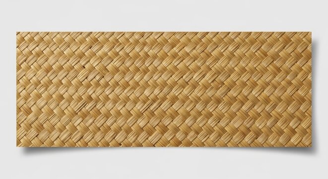 Woven basket texture pattern detailed surface made from natural fibers creating intricate crisscross design with warm light tone.