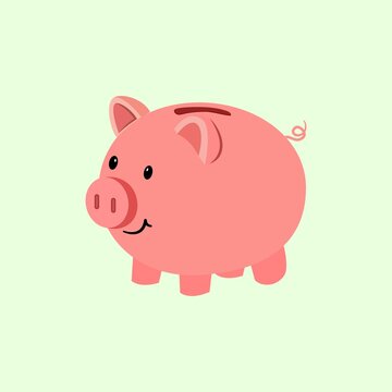 A charming pink piggy bank with a smiling face and a coin slot, isolated as a transparent illustration. Perfect for finance, saving, money, banking, economy, and investment concepts.