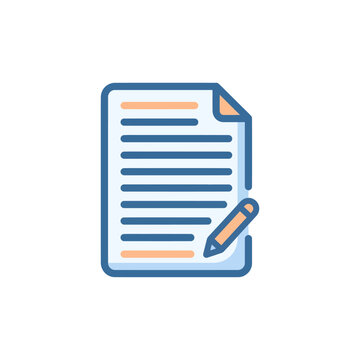 Document Icon with Pencil - Writing, Editing, and Creating Content