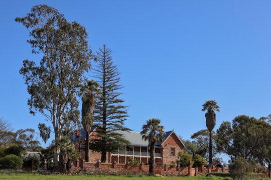 York, Western Australia, Australia - August 2 2026: Historic heritage listed Faversham House. Colonial style residence and luxury hotel in oldest inland town of WA. Wheatbelt, Avon Valley