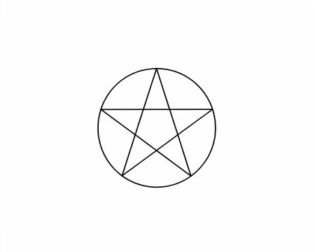 Simple Circle Divided into Six Equal Triangle Sections Illustration