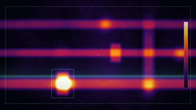 Thermal Camera Heat Map Scan Seamless Loop