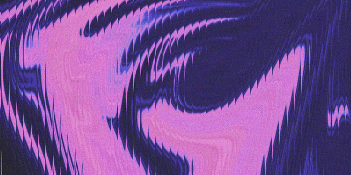 Textured abstract background with distorted pink and purple wavy streaks, glitch effect art for futuristic digital concepts and creative technology visuals.