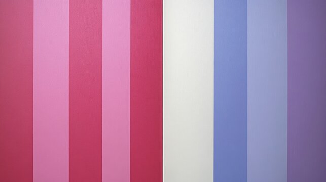 Bold pink and purple stripes adorn the walls adding energy and creativity