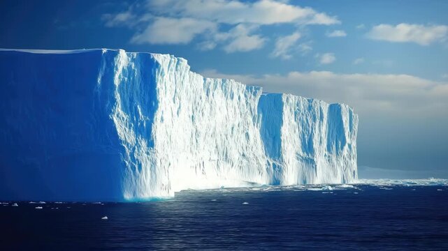 Majestic Glacier Ice Wall in the Arctic Ocean
