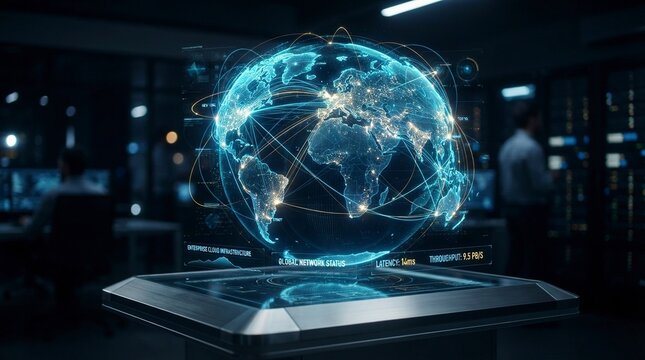 Global Network Connectivity with Digital Earth Hologram and Big Data Interface in Modern Server Room