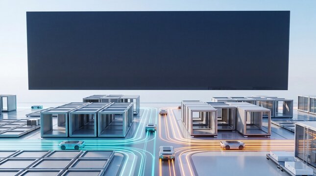 Automated Smart Factory with Autonomous AGV Robots and Modular Structures with Copy Space