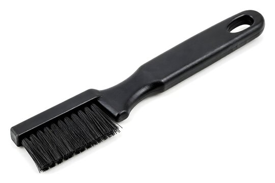 Sewing Machine Cleaning Brush With Dense Bristles Realistic Fibers And Molded Handle On White Background