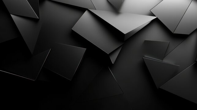 Abstract shapes create a striking visual contrast with deep shadows and smooth textures