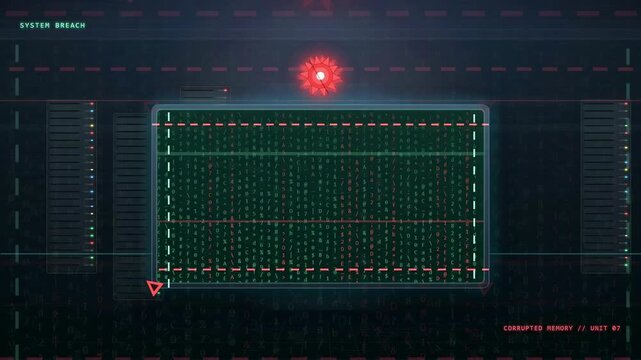 Digital Security Interface Showing Access Denied Warning on a High Tech Computer Screen