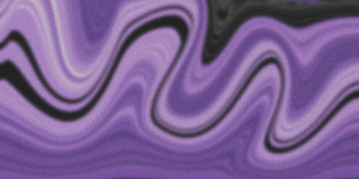 Retro purple liquid marble texture with grainy noise effect creates dynamic fluid abstract background for modern design.