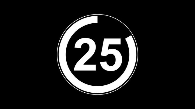 Circle countdown timer 30 seconds animation from 30 to 0 seconds, 30 Seconds countdown timer, Countdown timer, circle countdown animation for special deal Promotions. 30 seconds simple countdown.