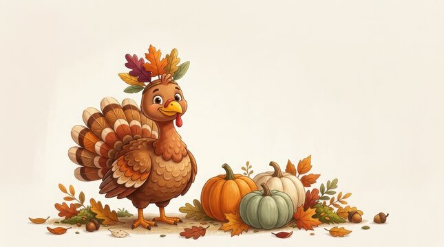 Thanksgiving autumn harvest centerpiece with pumpkins