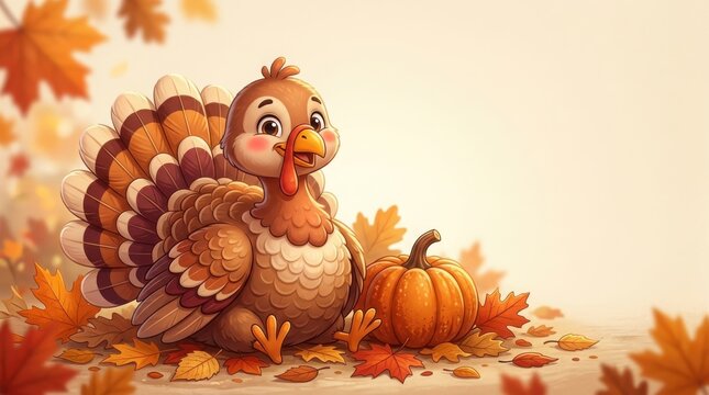 Thanksgiving roasted turkey drumstick with herb seasoning