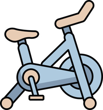 Gym equipment like blue stationary exercise bicycle for home cardio fitness. Ideal for fitness blogs, promotional materials, and workout guides.