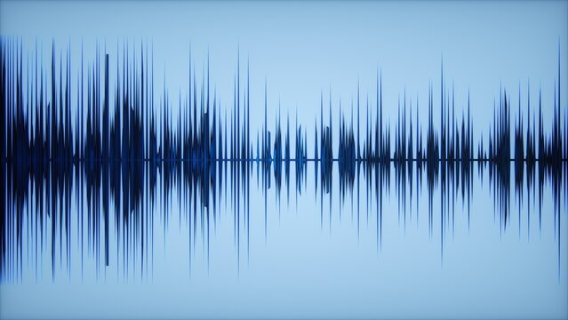 sound sonogram abstract blue background