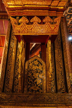 Wat Phumin, Nan Province, showcasing ornate Lanna temple art, golden decoration and sacred Buddhist heritage of Northern Thailand